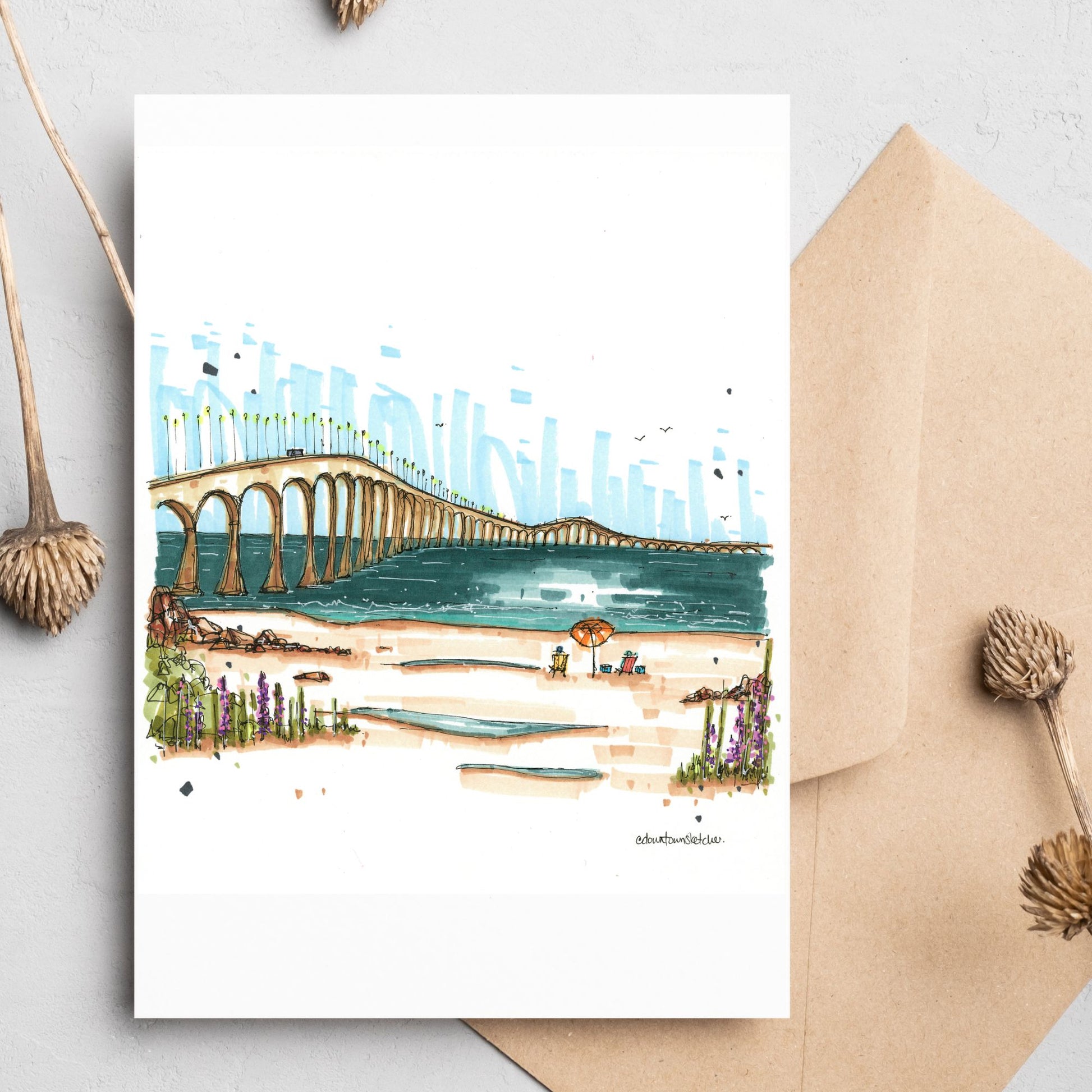 Confederation Bridge, Prince Edward Island, Greeting Card