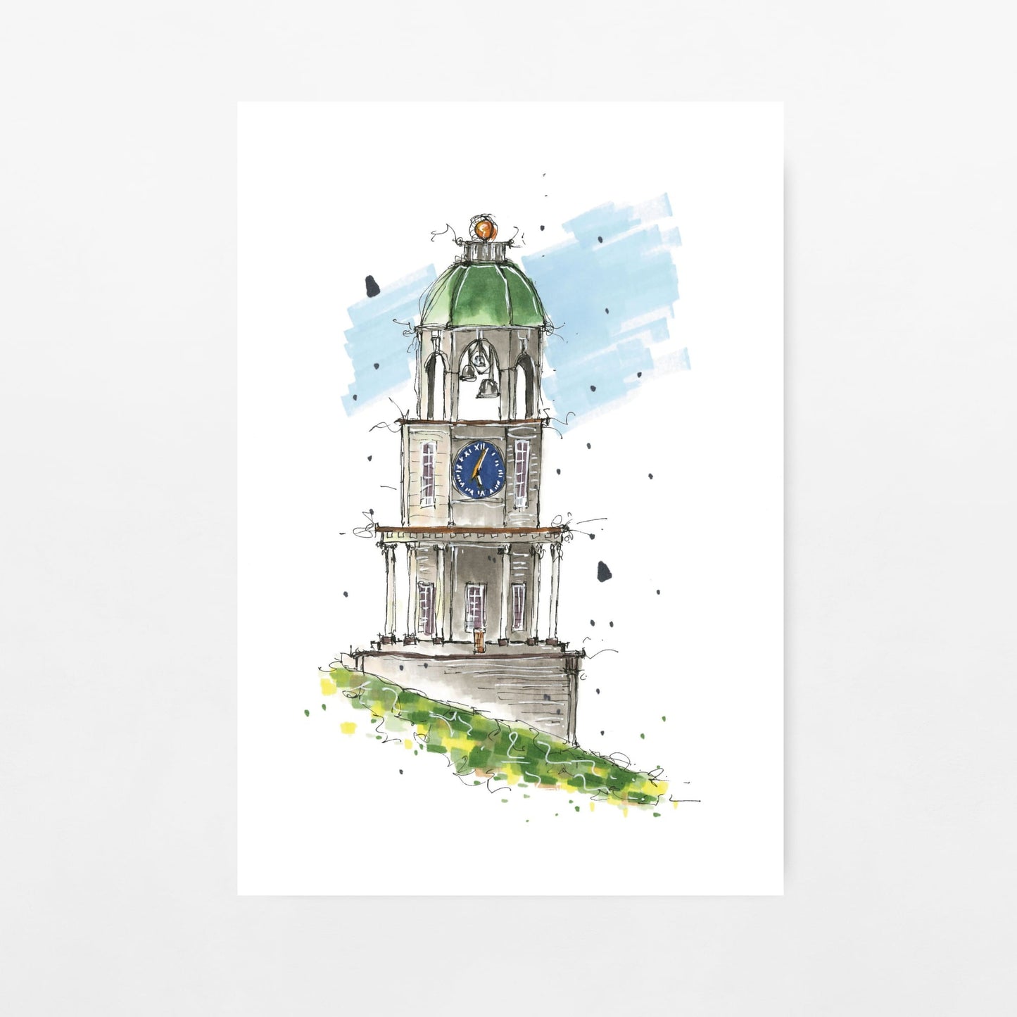 The Clock Tower Halifax Nova Scotia Canada Sketch
