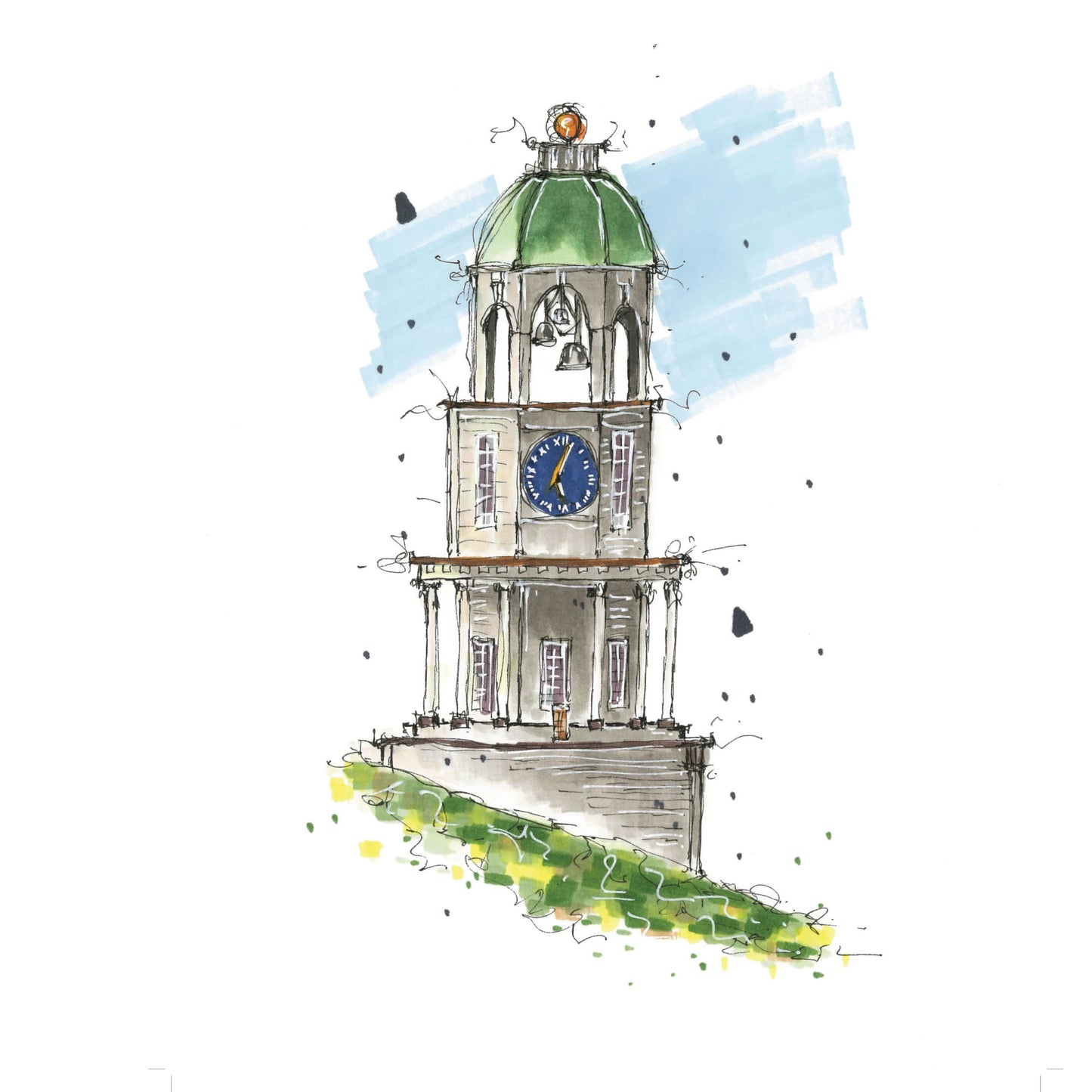 The Clock Tower Halifax Nova Scotia Canada Sketch