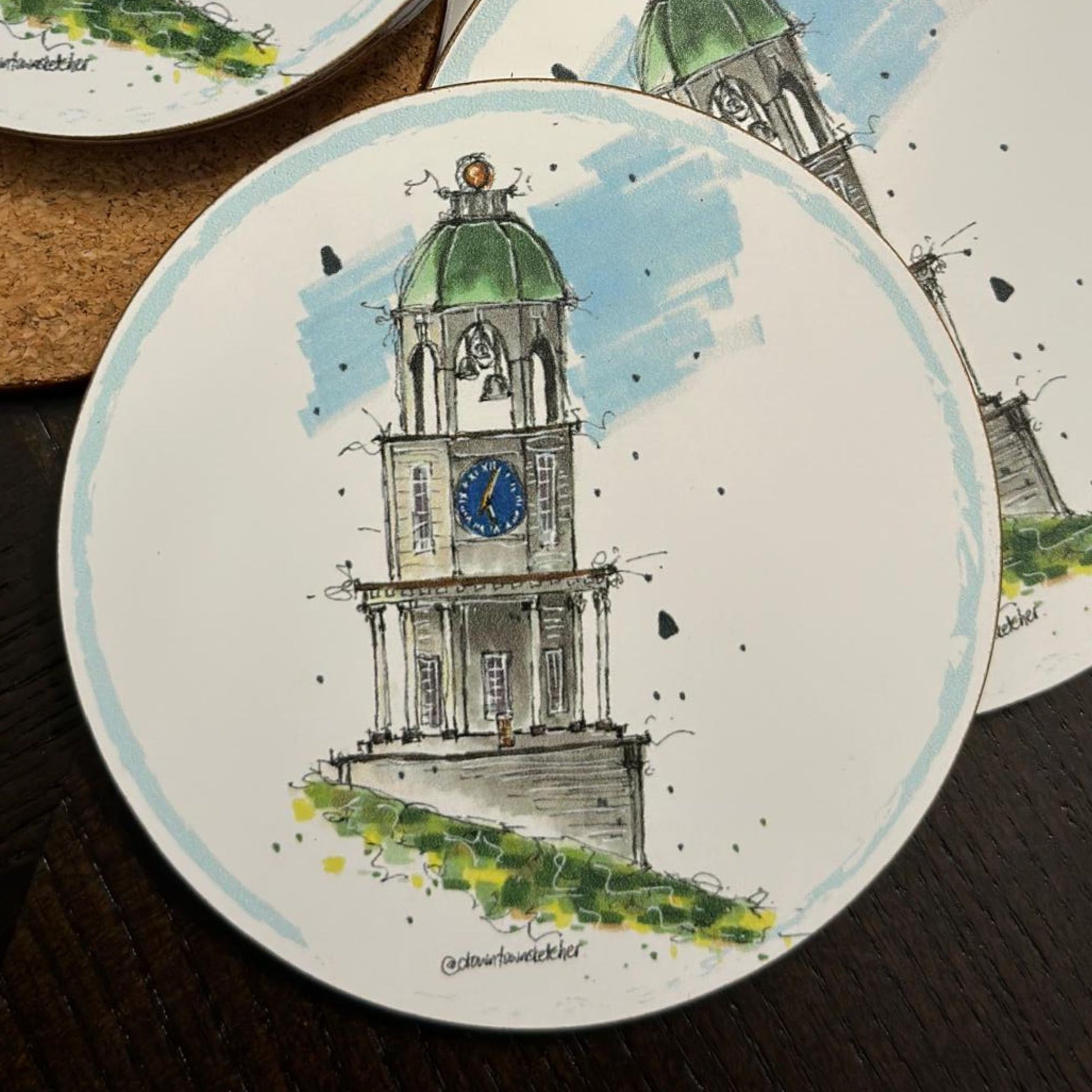 DTS0024 The Citadel Clock Tower, Halifax - Downtown - Downtown Coasters by Downtown Sketcher