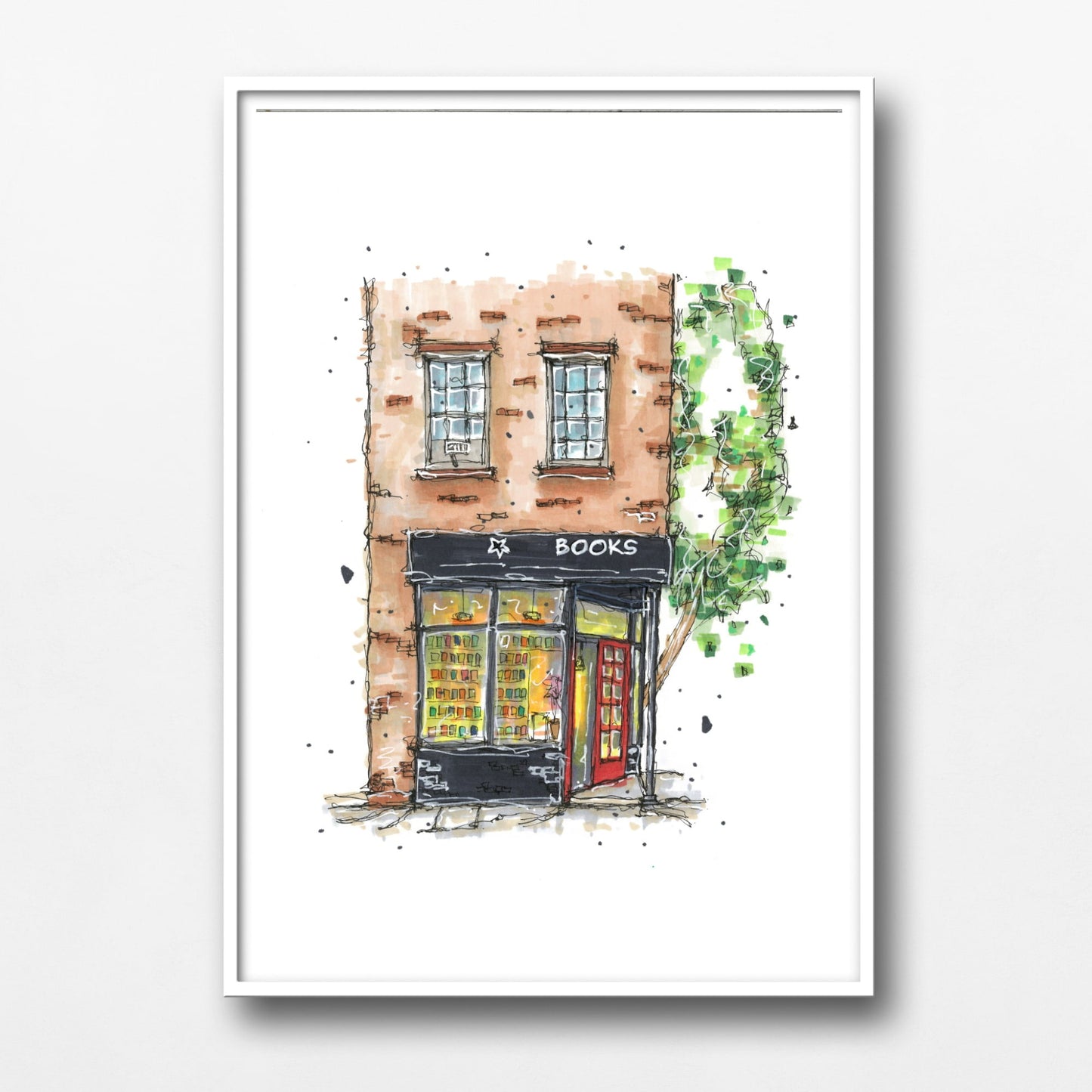 DTS0036 - Three Lives & Co. Books - New York- Artwork Print Sketch 2 - Downtown Sketcher