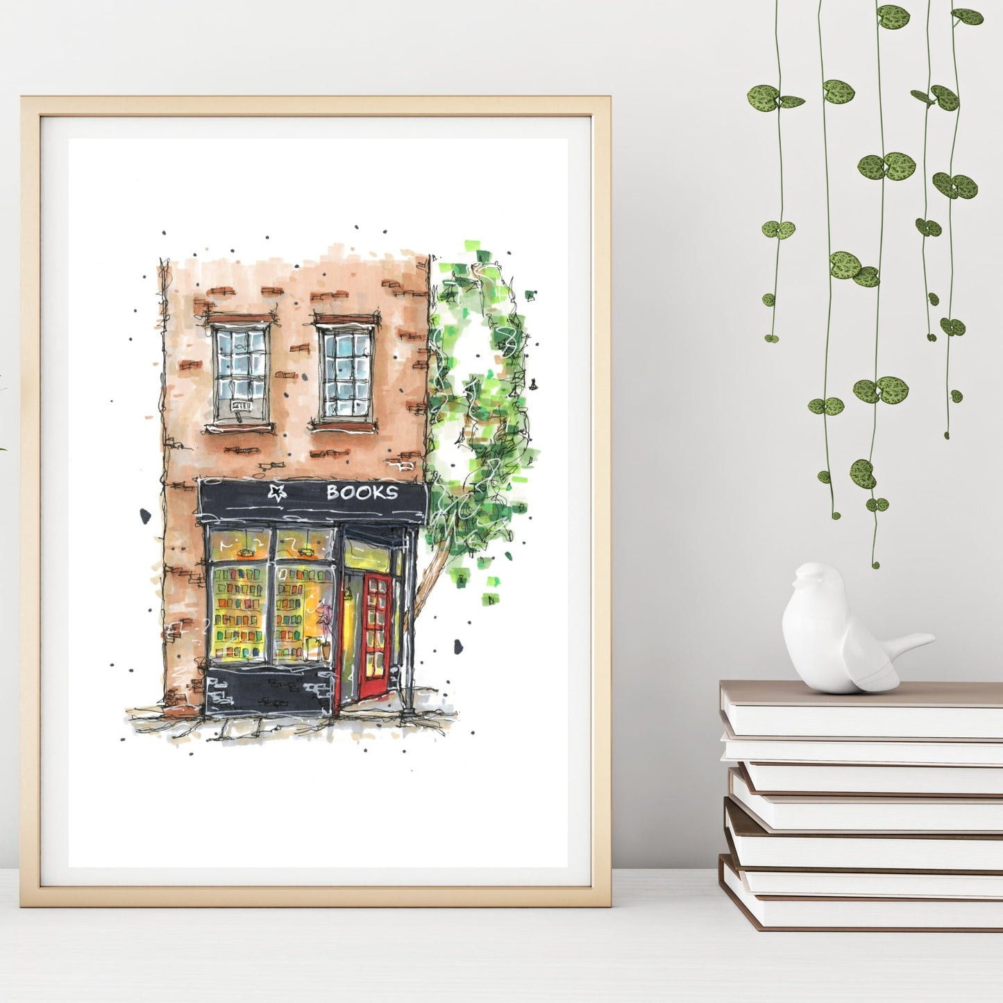 DTS0036 - Three Lives & Co. Books - New York- Artwork Print Sketch 2 - Downtown Sketcher