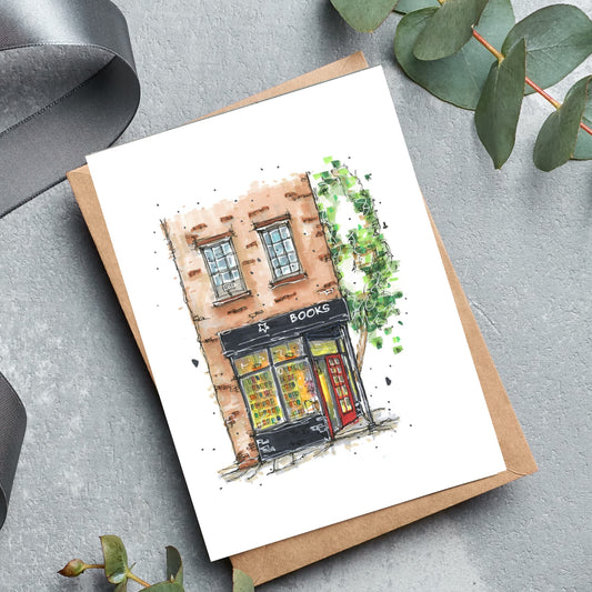 Three Lives & Co. Book Store,  New York, Greeting Card with Envelope, Downtown Sketcher