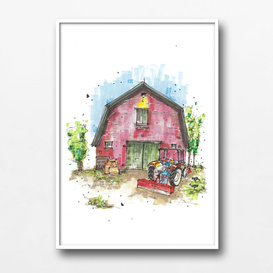 Sweetwood Farm, Blockhouse, Nova Scotia, Print, Downtownsketcher, Wynand van Niekerk, DTS0050