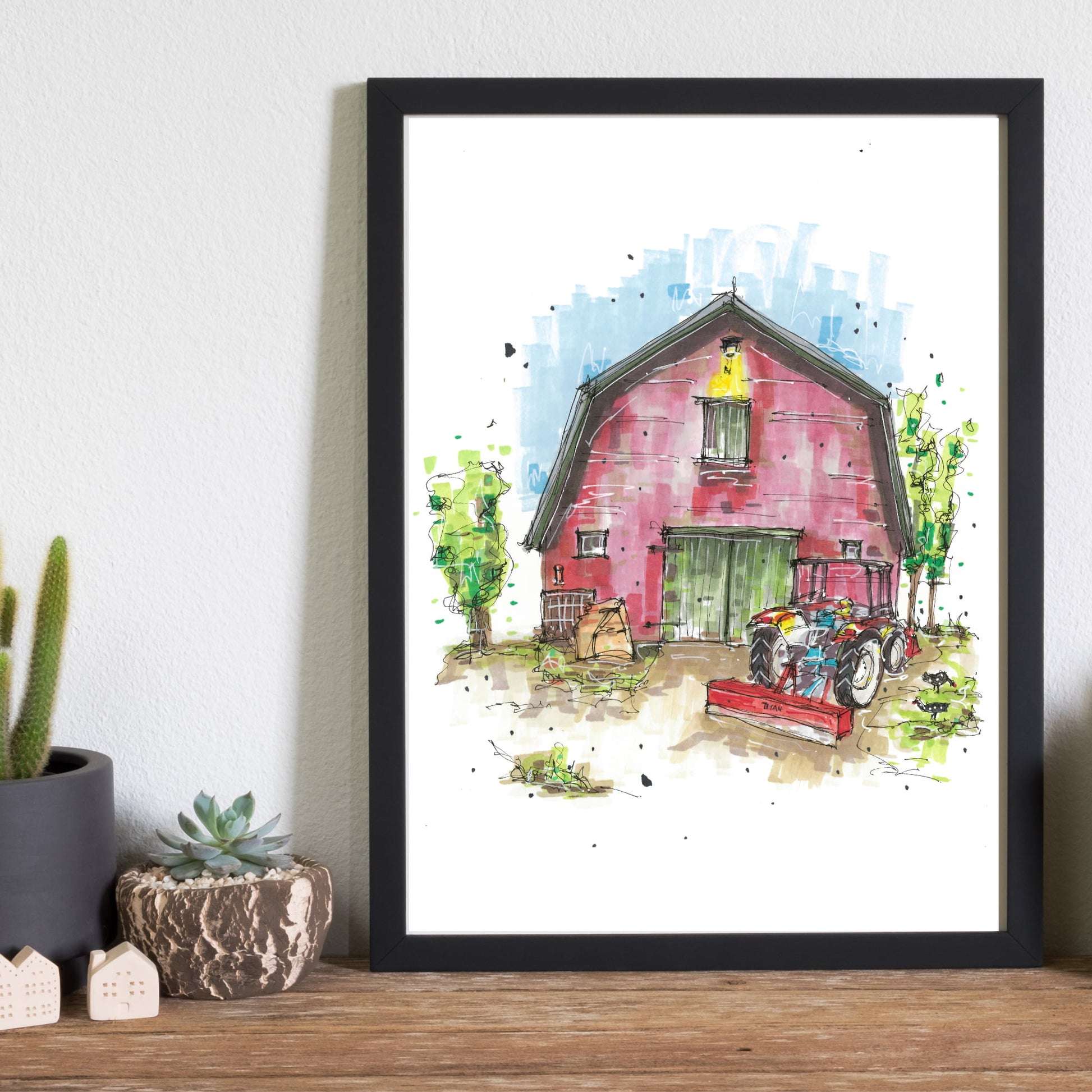 Sweetwood Farm, Blockhouse, Nova Scotia, Print, Downtownsketcher, Wynand van Niekerk, DTS0050