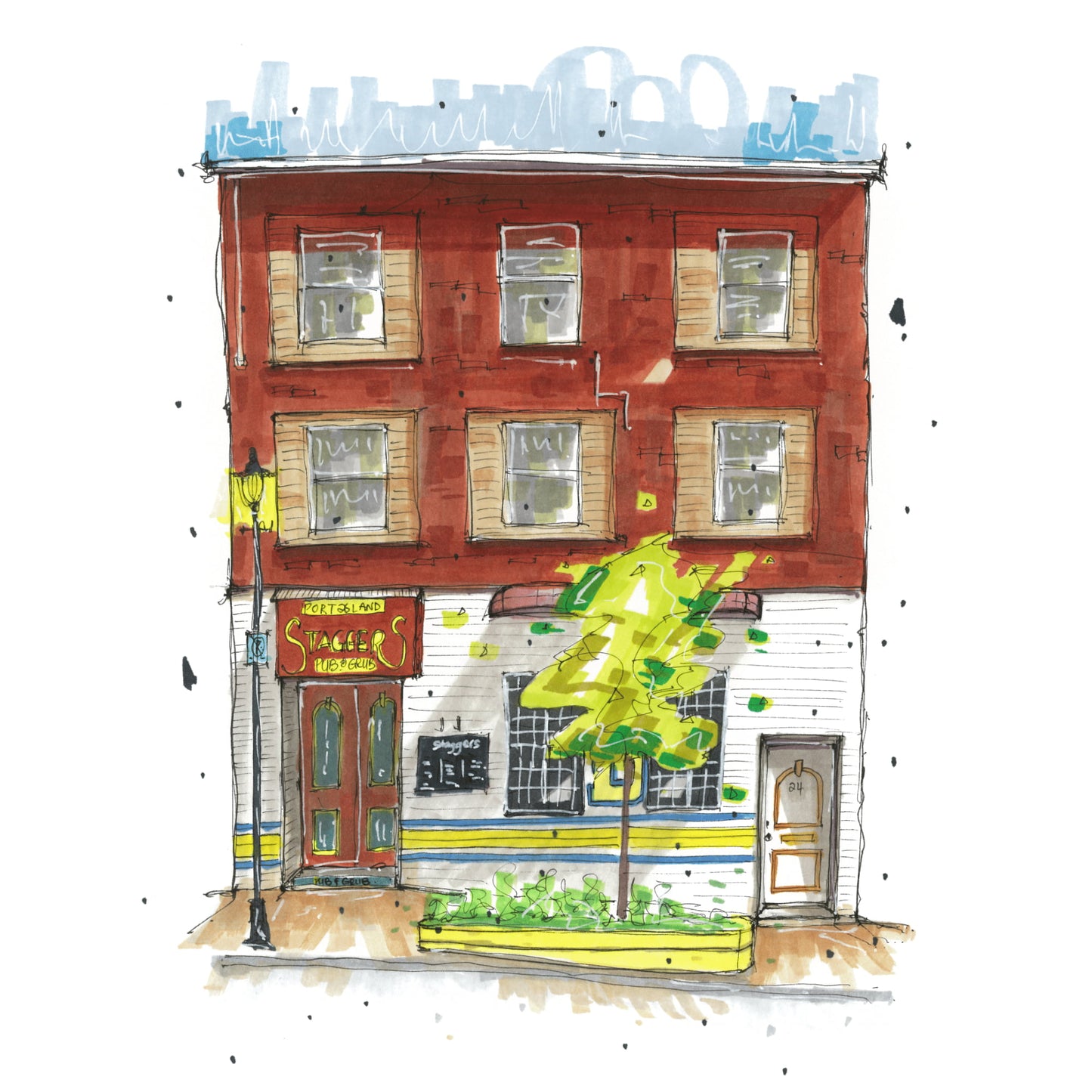 Stagger's Pub, Dartmouth, Nova Scotia, Print, Downtownsketcher, Wynand van Niekerk, DTS0056