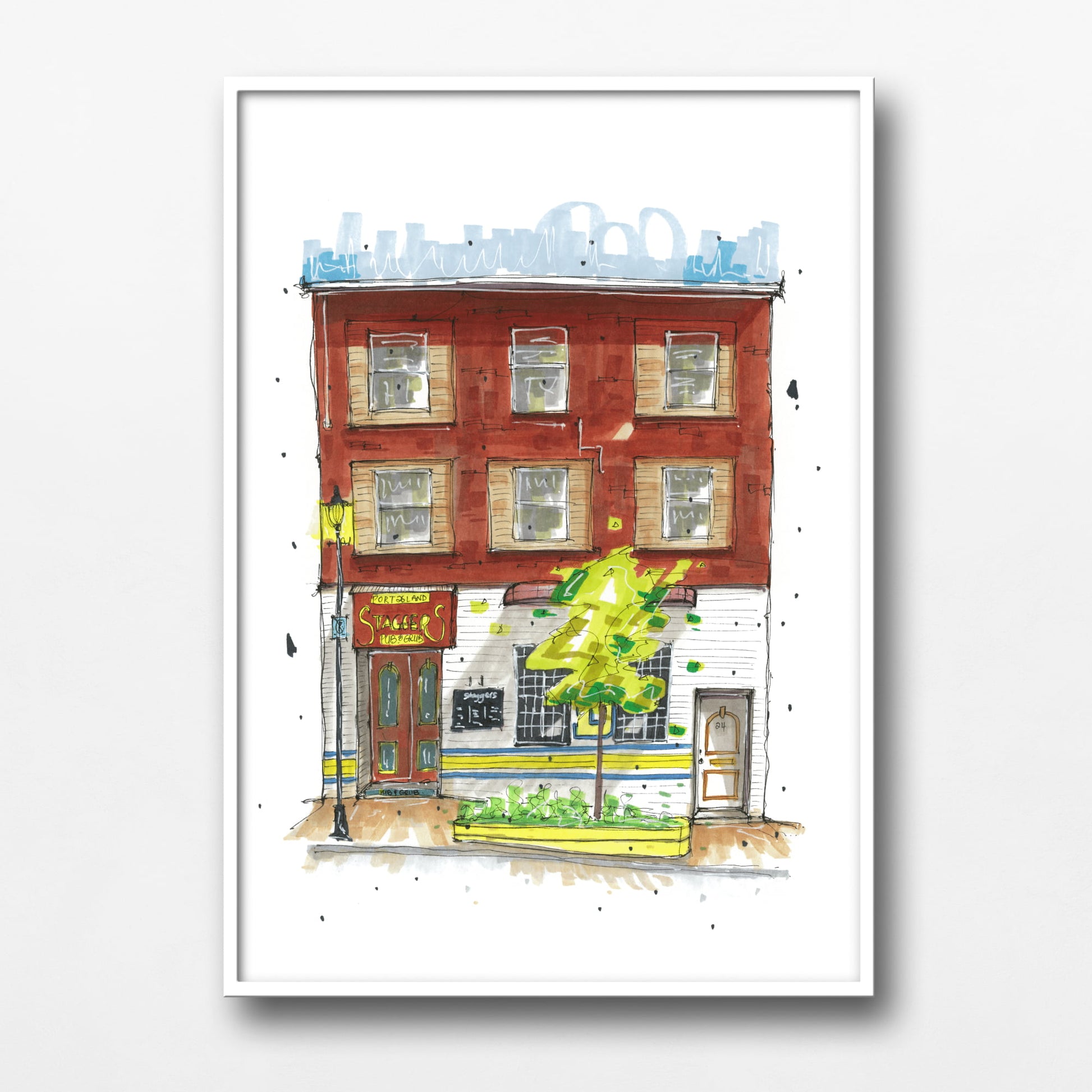 Stagger's Pub, Dartmouth, Nova Scotia, Print, Downtownsketcher, Wynand van Niekerk, DTS0056