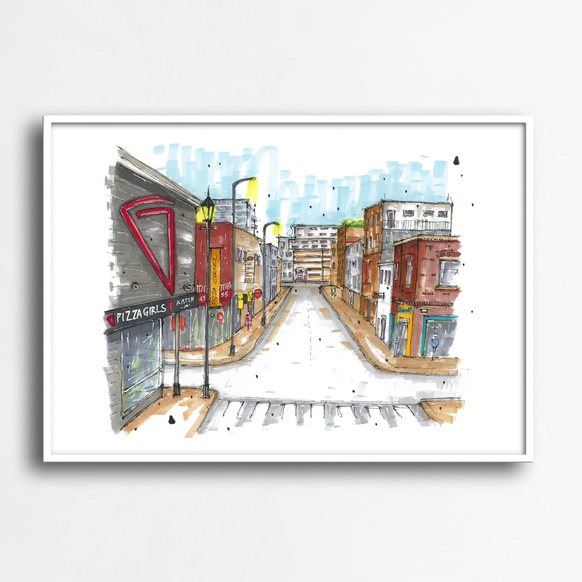 DTS0106 - Pizza Corner Halifax, Print, Downtownsketcher, Wynand van Niekerk, DTS0087