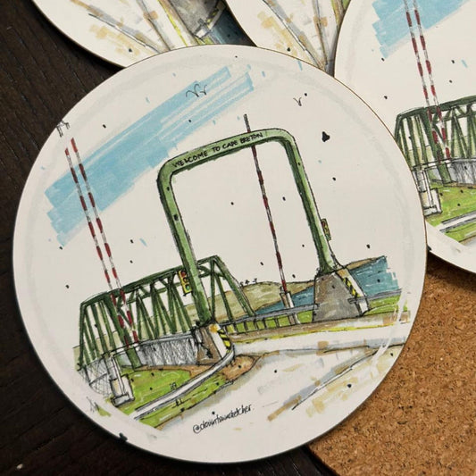 DTS0107 - Canso Causeway Cape Breton Island - Downtown Coasters by Downtown Sketcher