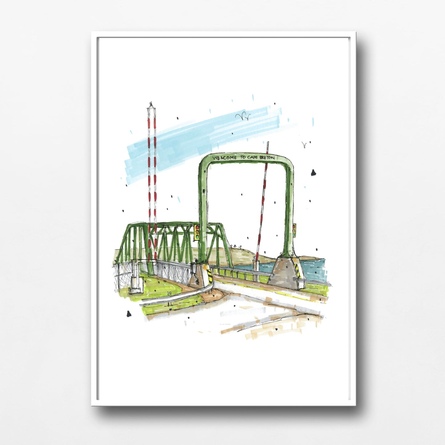 DTS0107 - Canso Causeway Cape Breton Island, Print, Downtownsketcher, Wynand van Niekerk, DTS0087
