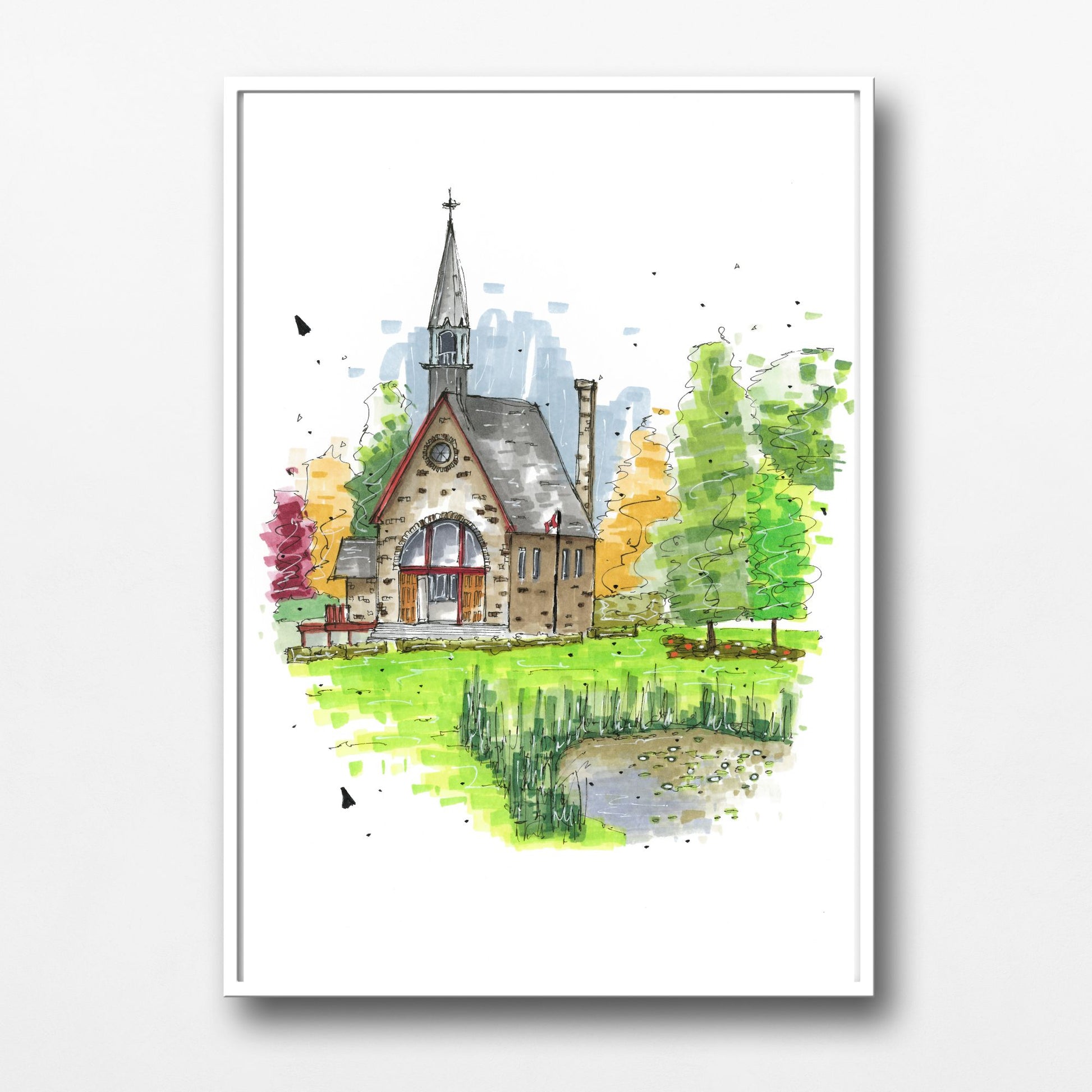 DTS0117 Grand-Pré National Historic Site, Print, Downtownsketcher, Wynand van Niekerk, DTS0087