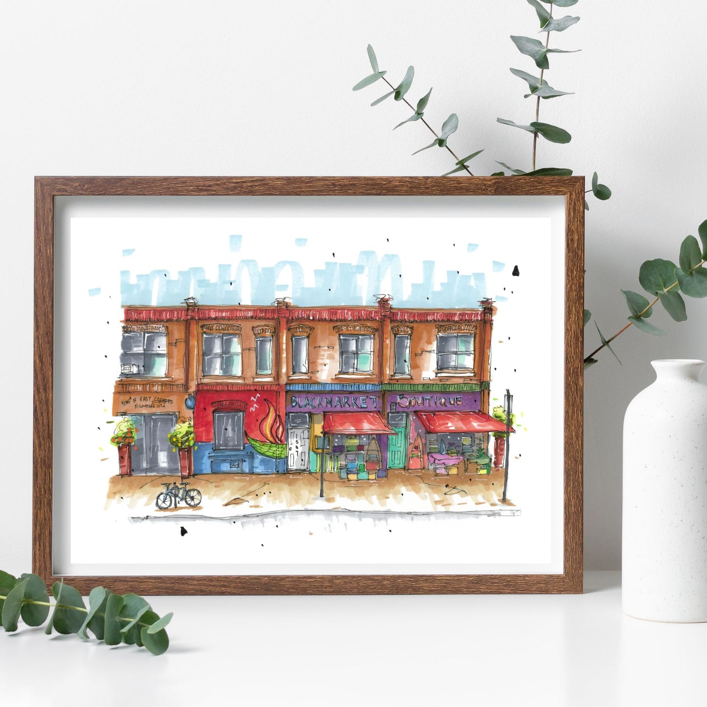 DTS0130 Black Market Boutique Halifax, Print, Downtown Sketcher, Wynand van Niekerk