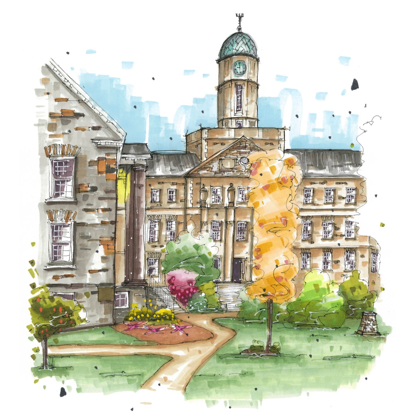 DTS0147 Henry Hicks Building, Dalhousie University, Halifax  - Downtown Coasters by Downtown Sketcher