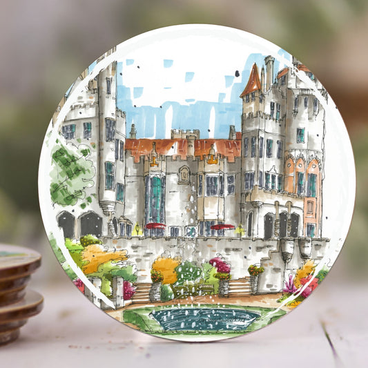 DTS0177 Casa Loma, Toronto's Majestic Castle - Downtown Coasters by Downtown Sketcher