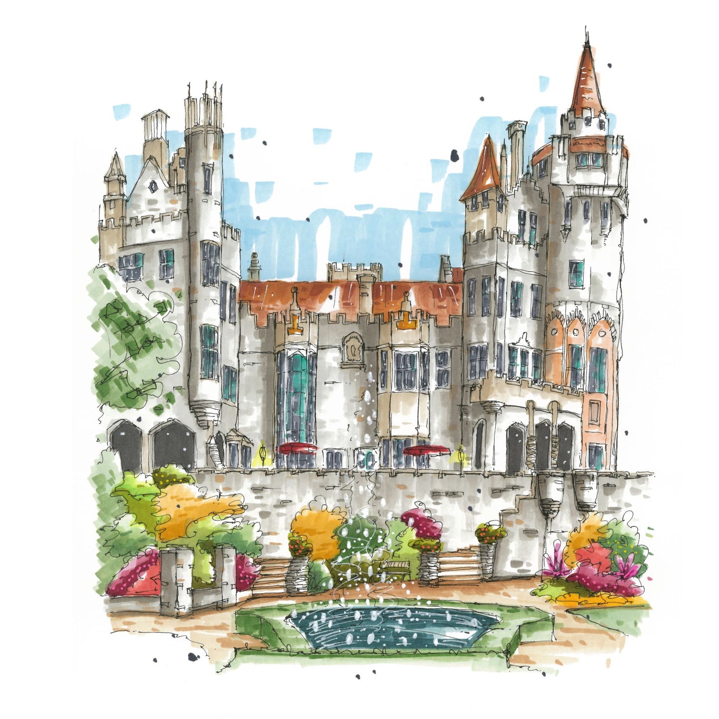 DTS0177 Casa Loma, Toronto's Majestic Castle - Downtown Sketcher