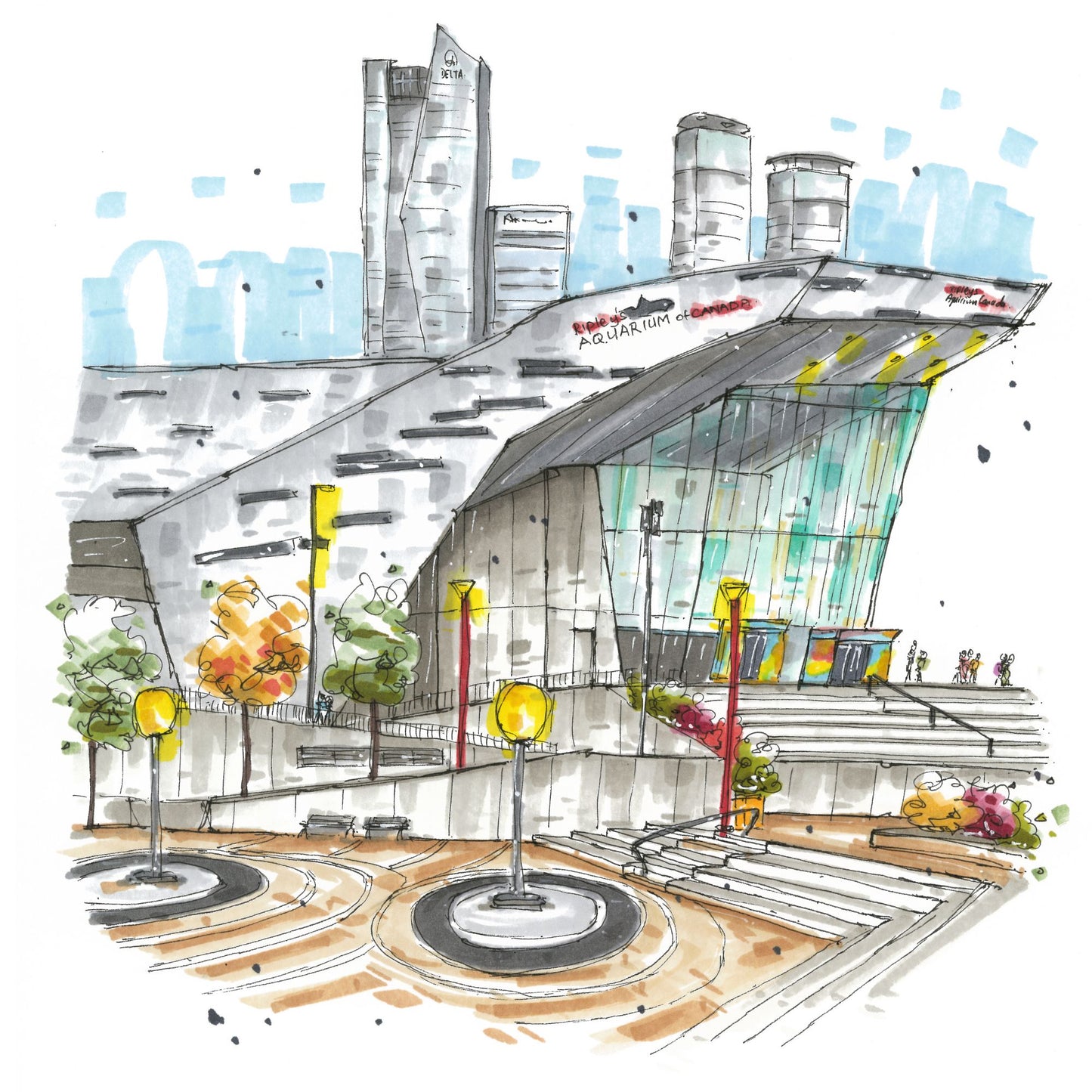 Ripley's Aquarium of Canada, Toronto - Downtown Sketcher