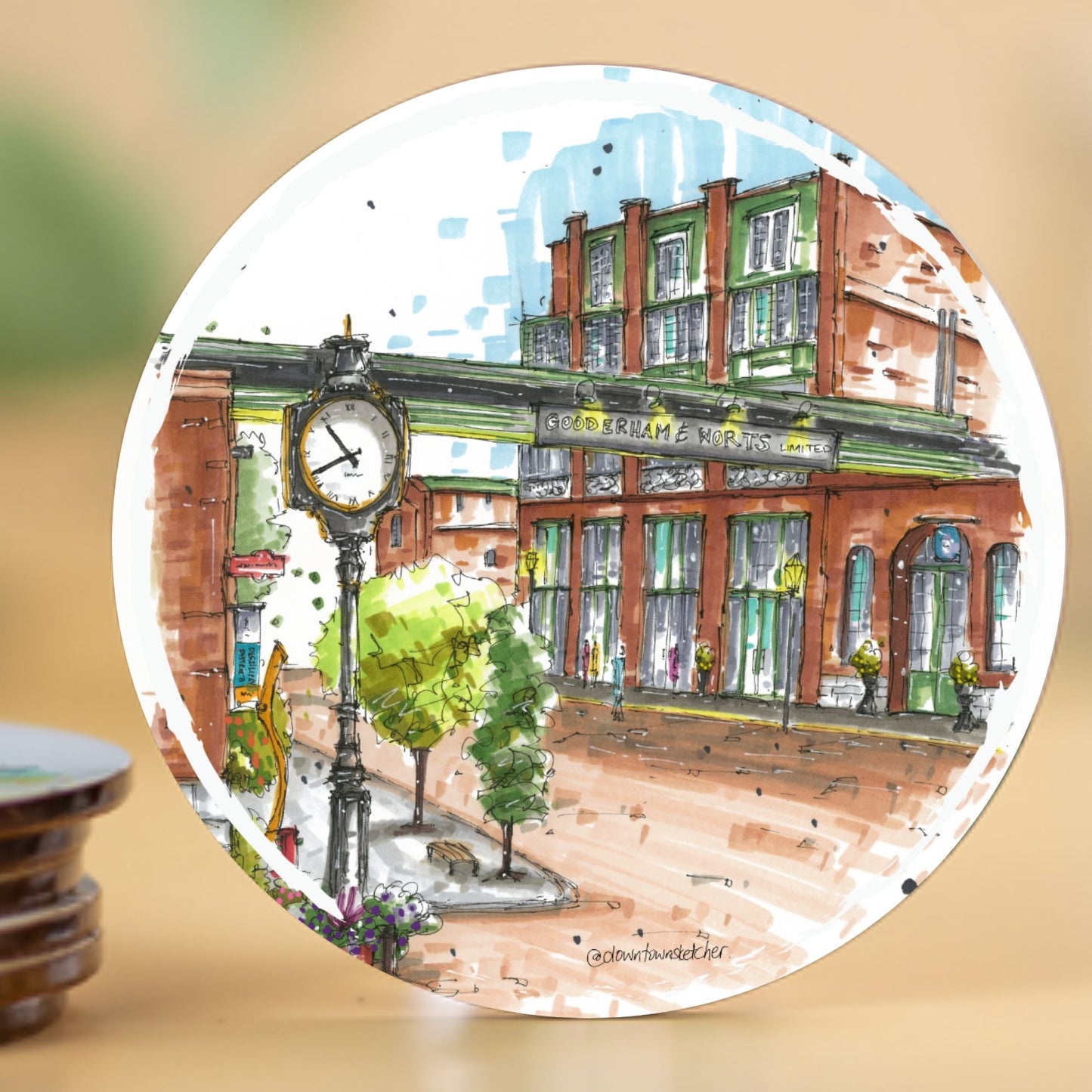 DTS0179 The Distillery Historic District, Toronto - Downtown Coasters by Downtown Sketcher