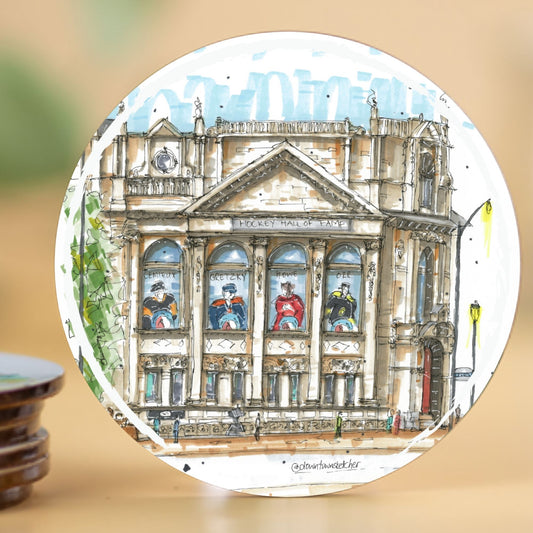 DTS0185 Hockey Hall of Fame, Toronto - Downtown Coasters by Downtown Sketcher