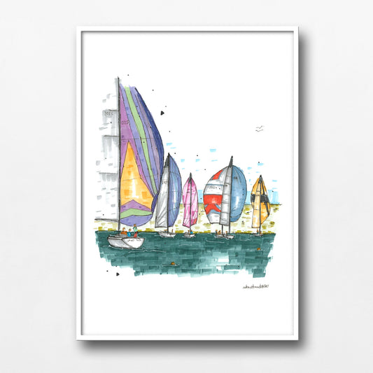 DTS0212 Baddeck Regatta, Cape Breton Island - Downtown Sketcher