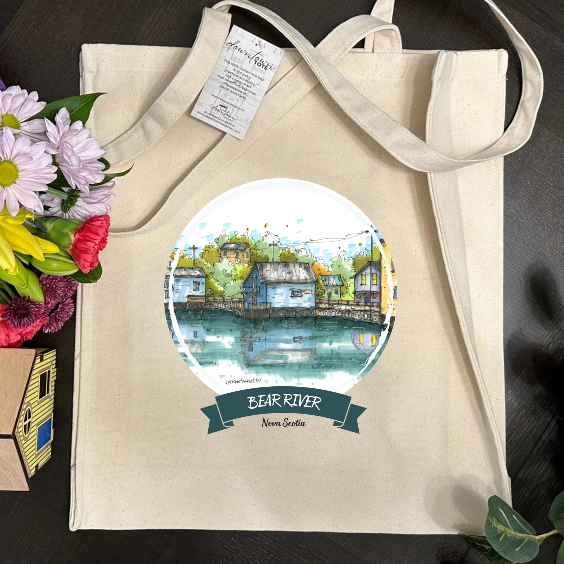 DTS0218 Landsdown Road, Bear River, Nova Scotia - Downtown Tote Tall- Downtown Sketcher