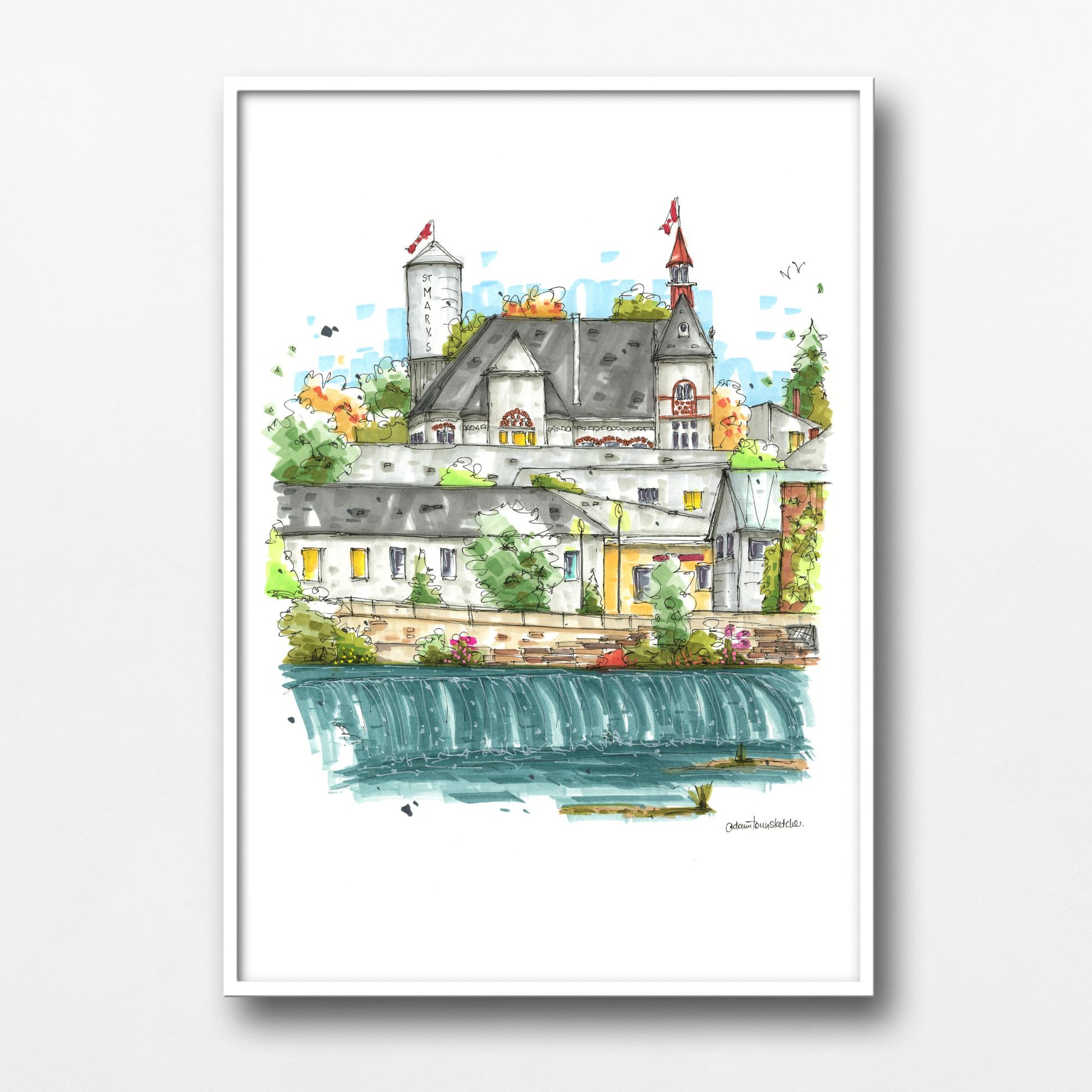 DTS0231 Little Falls St Marys, Ontario - Downtown Sketcher