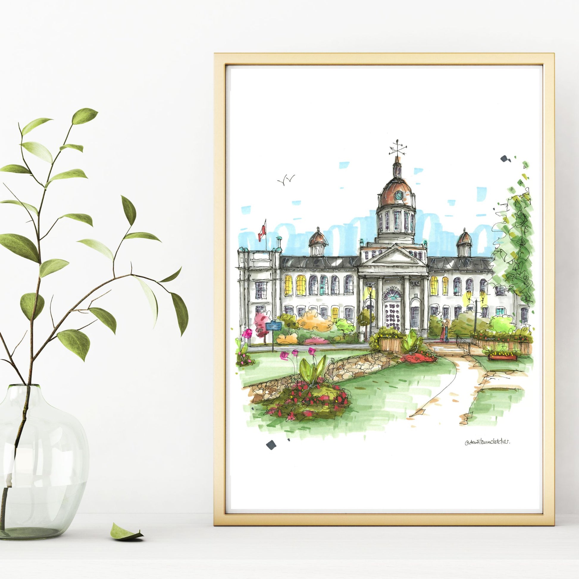 DTS0232 City Hall Kingston, Ontario - Downtown Sketcher