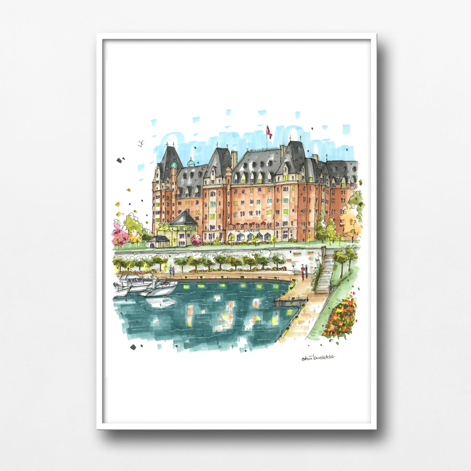 DTS0241 Empress Hotel Waterfront, Victoria - Downtown Sketcher