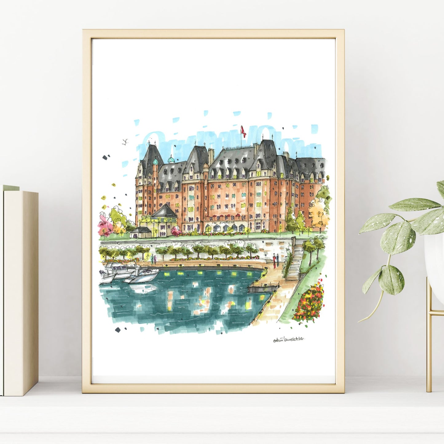 DTS0241 Empress Hotel Waterfront, Victoria - Downtown Sketcher