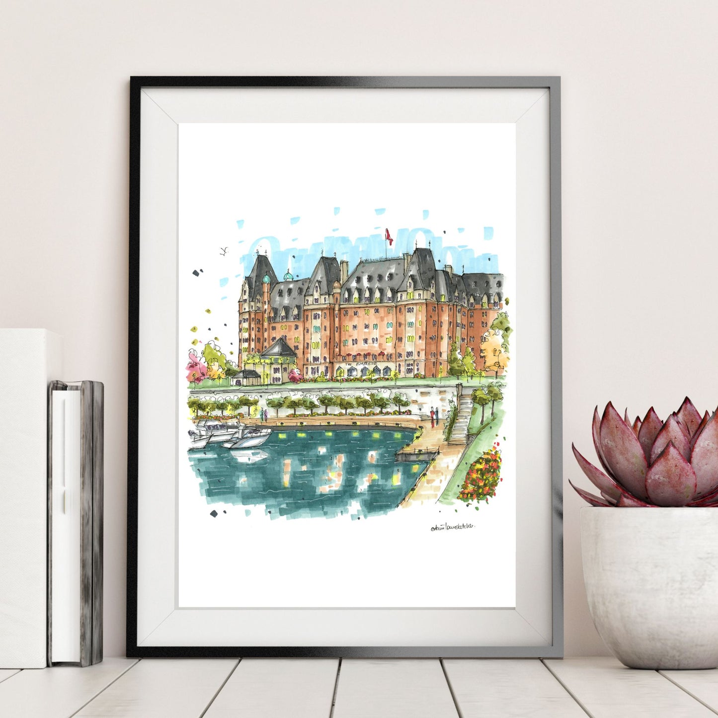 DTS0241 Empress Hotel Waterfront, Victoria - Downtown Sketcher