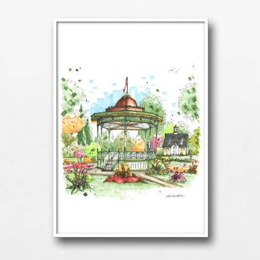 DTS0242 Gazebo in the Public Gardens, Halifax - Downtown Sketcher