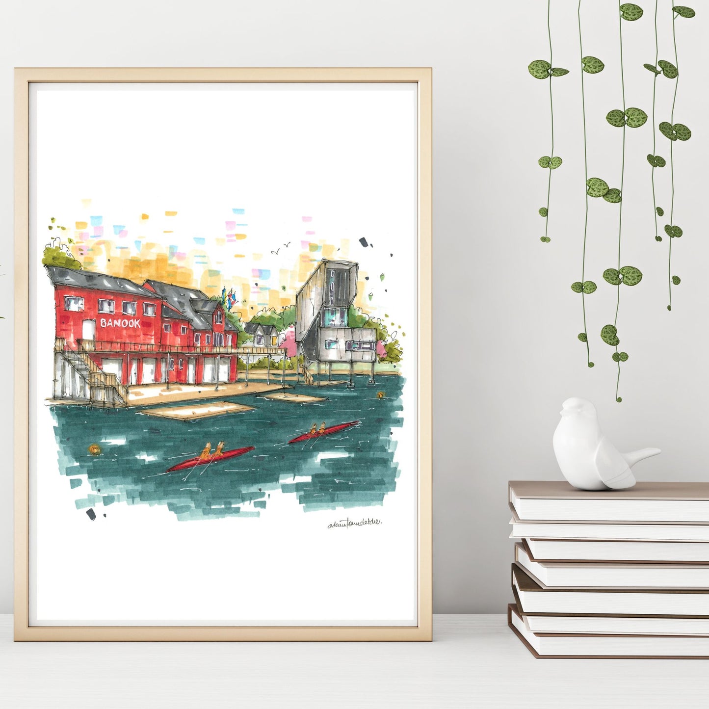 DTS0248 Judges Tower Lake Banook, Dartmouth - Downtown Sketcher