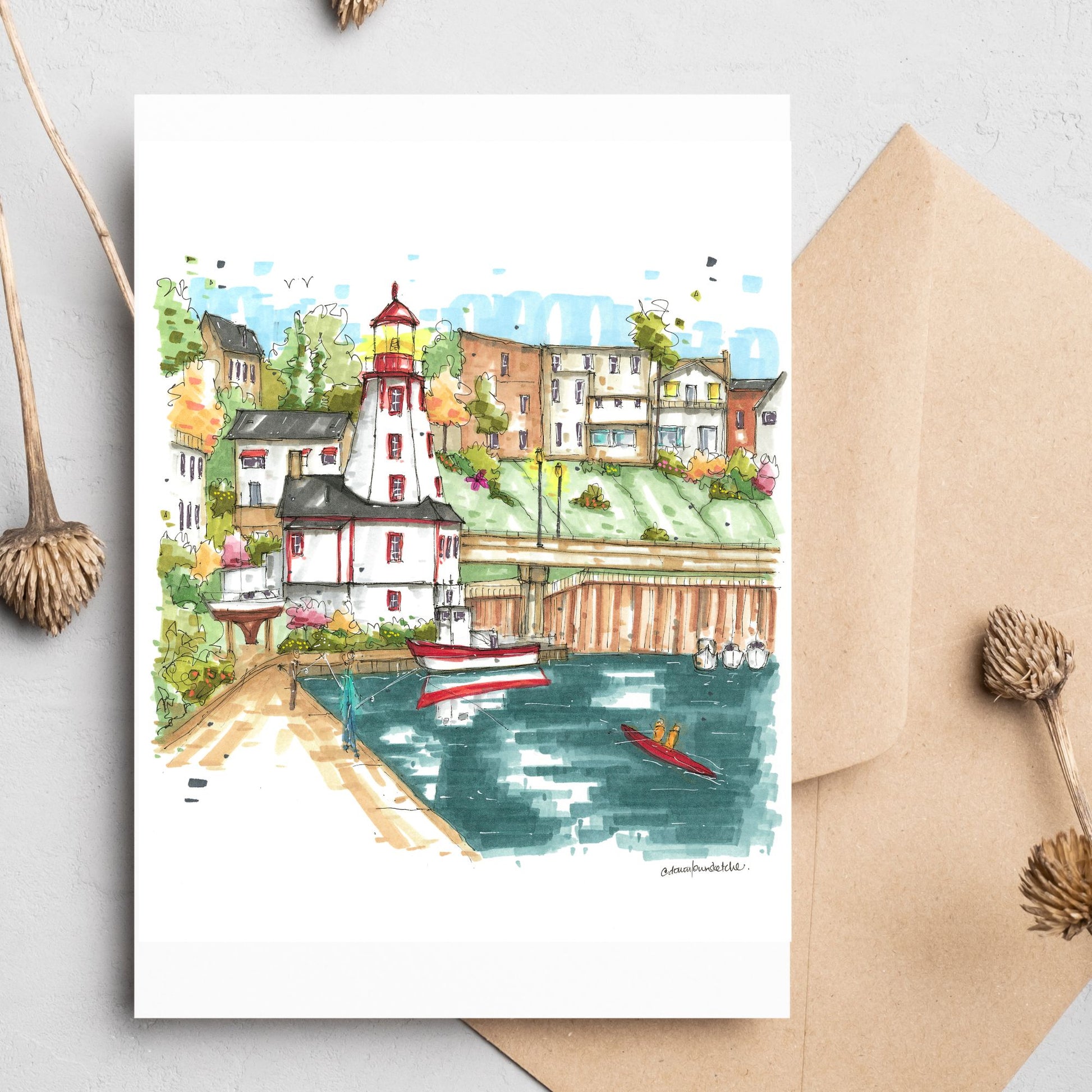 Kincardine Lighthouse and Museum, Ontario, Greeting Card
