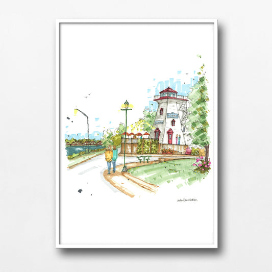 The Lighthouse by 540 & Bill Thorpe Walking Bridge, Fredericton