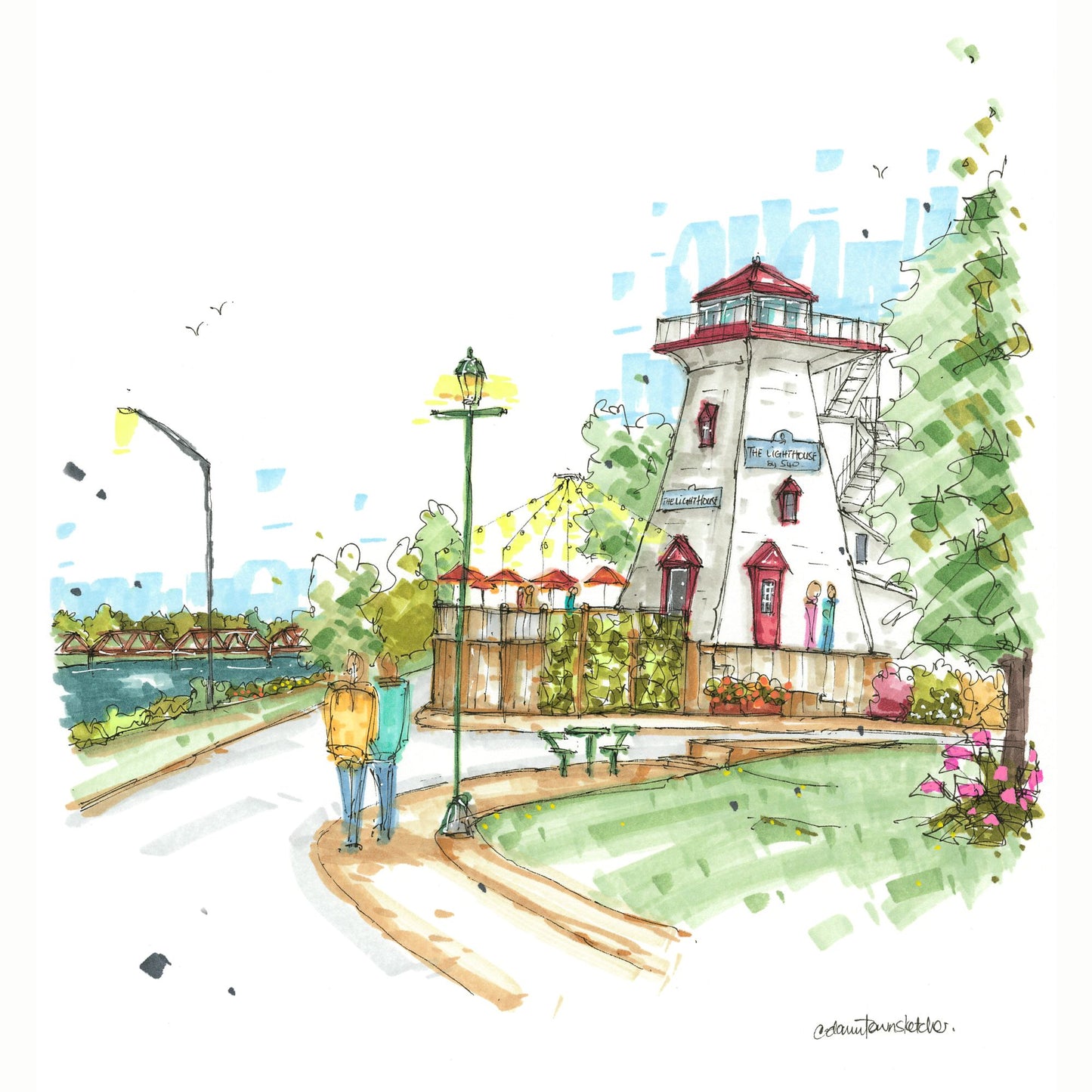 The Lighthouse by 540 & Bill Thorpe Walking Bridge, Fredericton - Downtown Magnet
