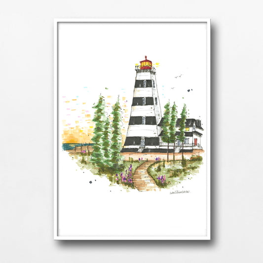 DTS0256 West Point Lighthouse Inn & Museum, Prince Edward Island - Downtown Sketcher