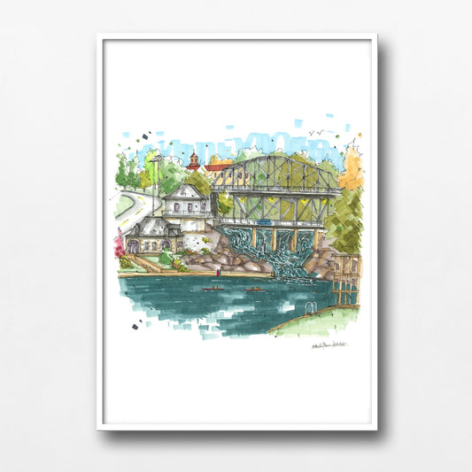 DTS0259 Bracebridge Falls, Ontario - Downtown Sketcher
