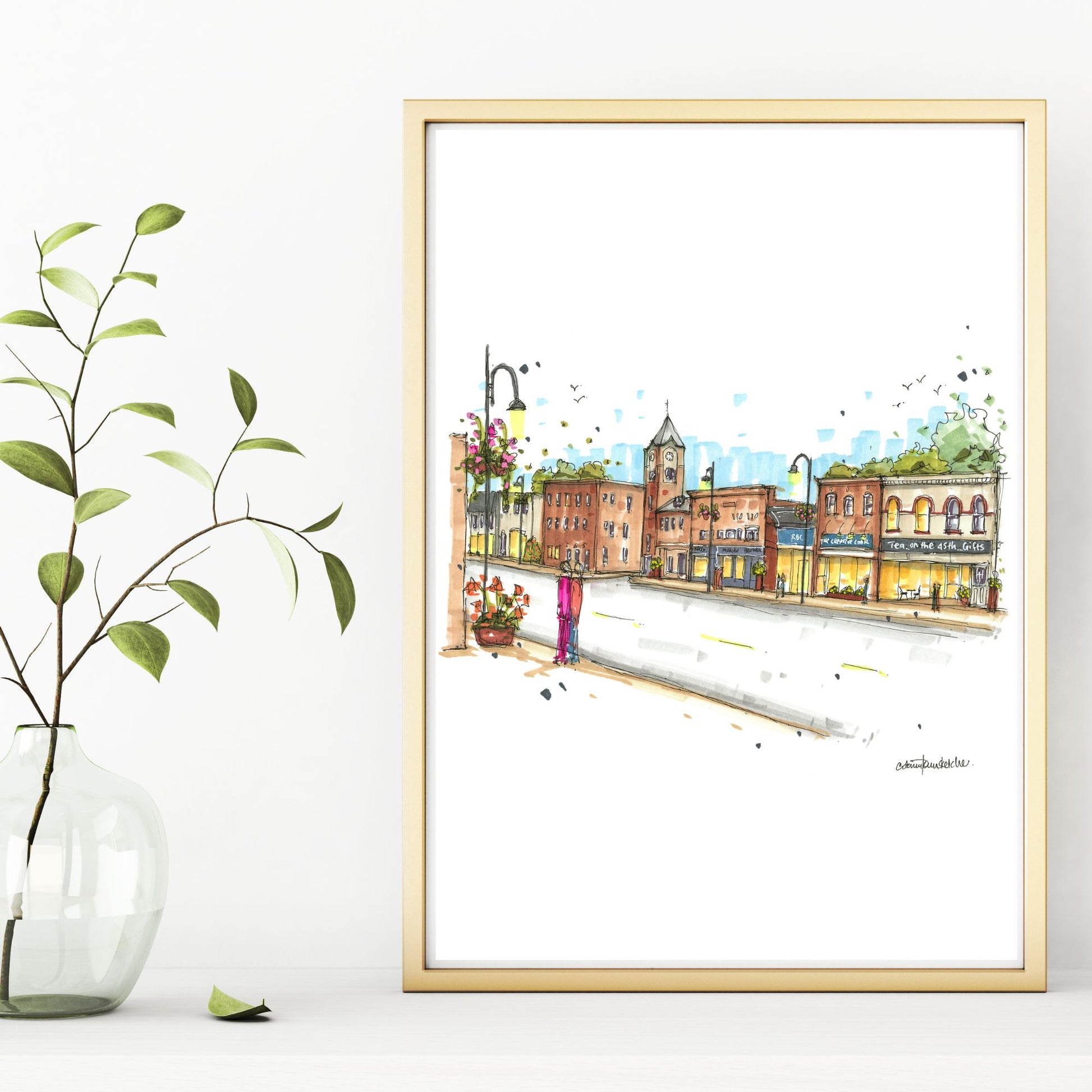 DTS0261 Manitoba Street in Bracebridge, Ontario - Downtown Sketcher