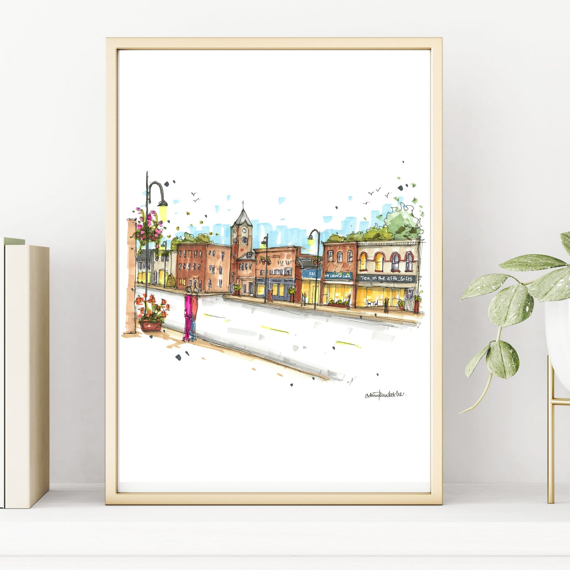 DTS0261 Manitoba Street in Bracebridge, Ontario - Downtown Sketcher