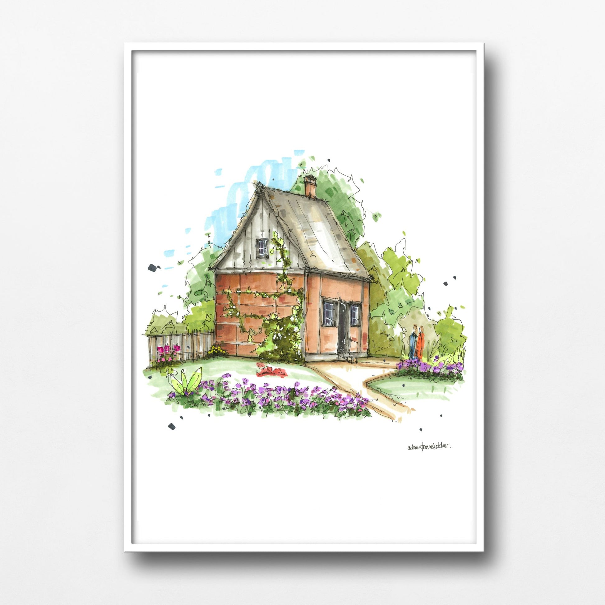 DTS0266 Acadian Garden, Historic Gardens, Annapolis Royal - Downtown Sketcher