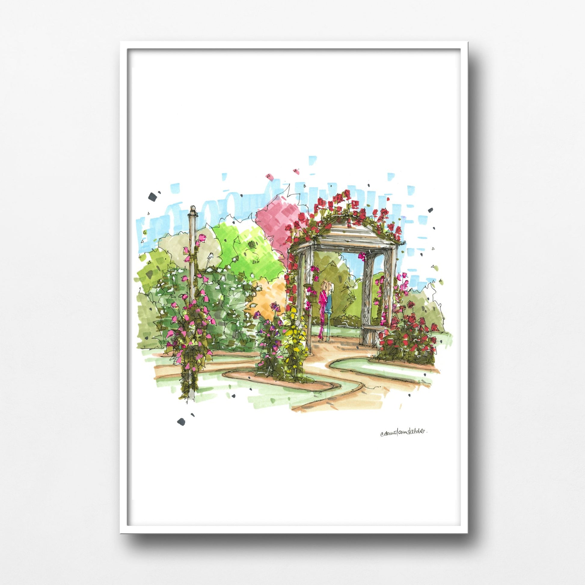 DTS0267 Rose Arbour, Historic Gardens, Annapolis Royal - Downtown Sketcher