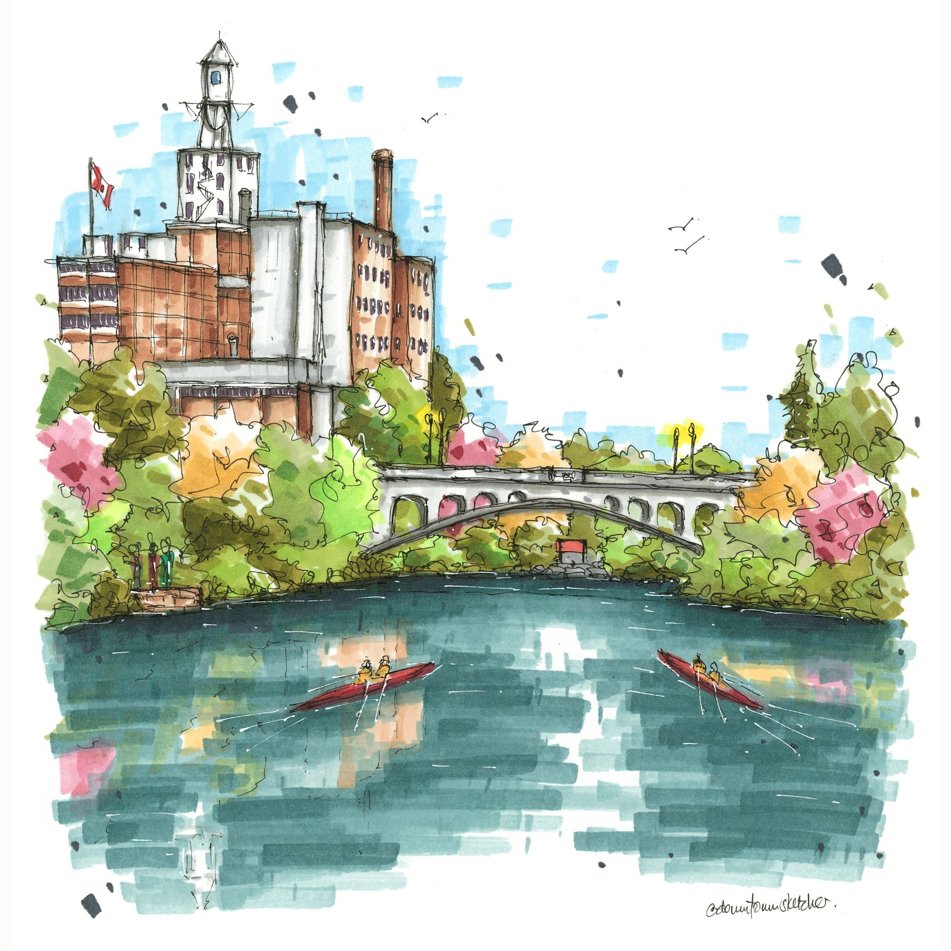 DTS0269 Quaker Oats, Peterborough Ontario - Downtown Sketcher
