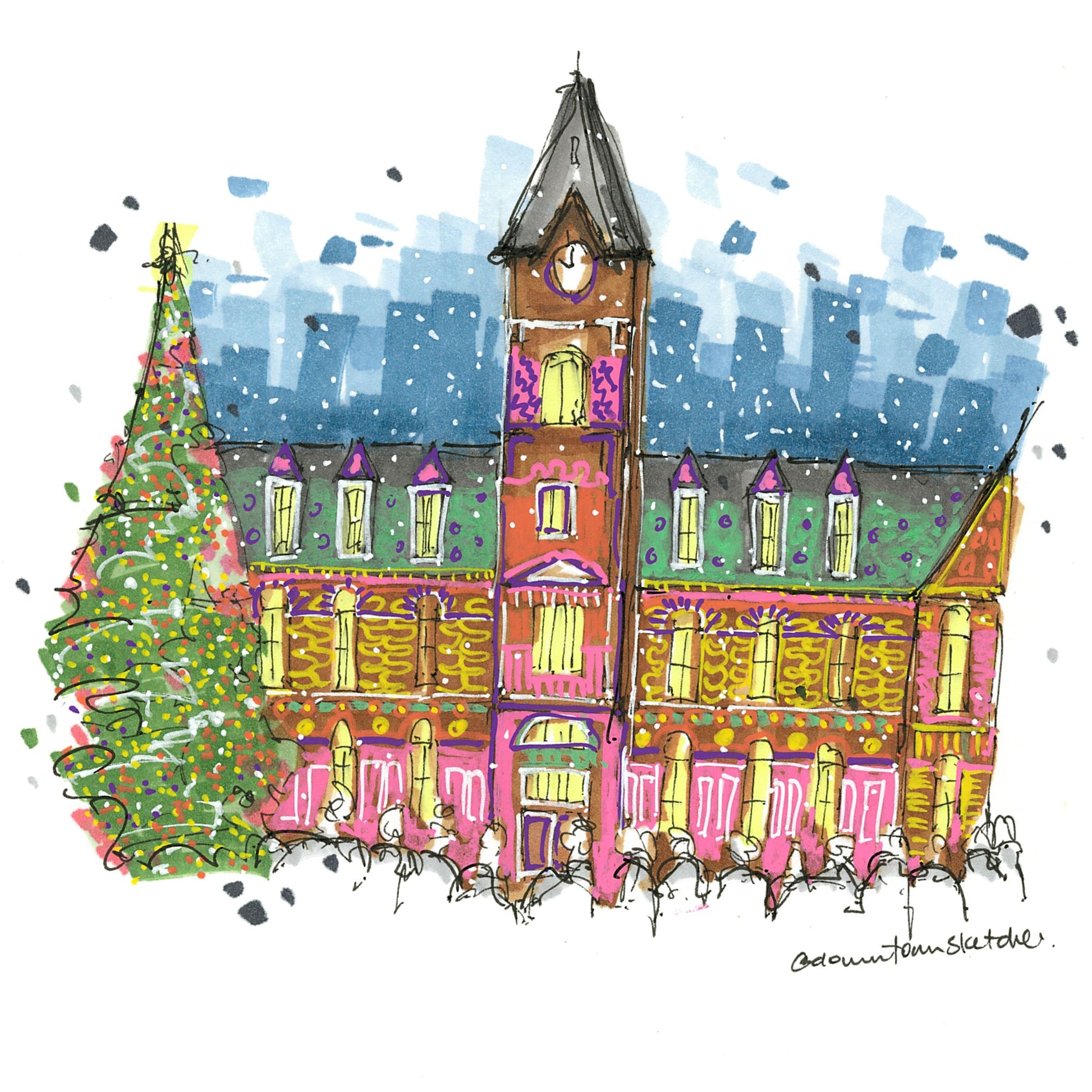 Halifax City Hall Holiday Projection Christmas Card