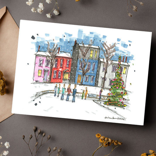 Holiday Skating at the Oval - Christmas Card