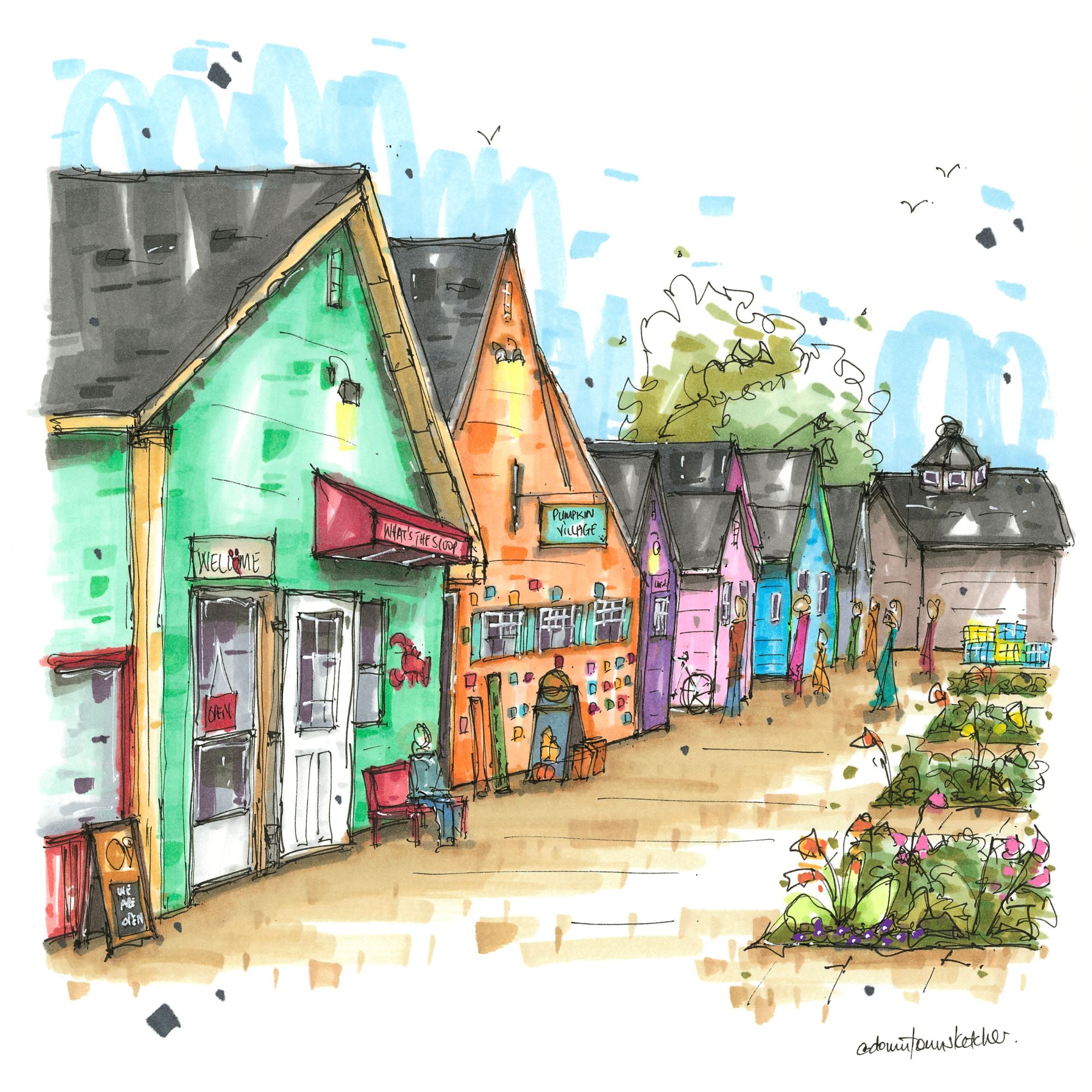 Shops of Fisherman's Cove – Downtown Sketcher