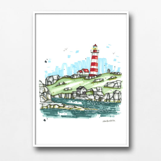 DTS0277 Sambro Island Lighthouse - Downtown Sketcher