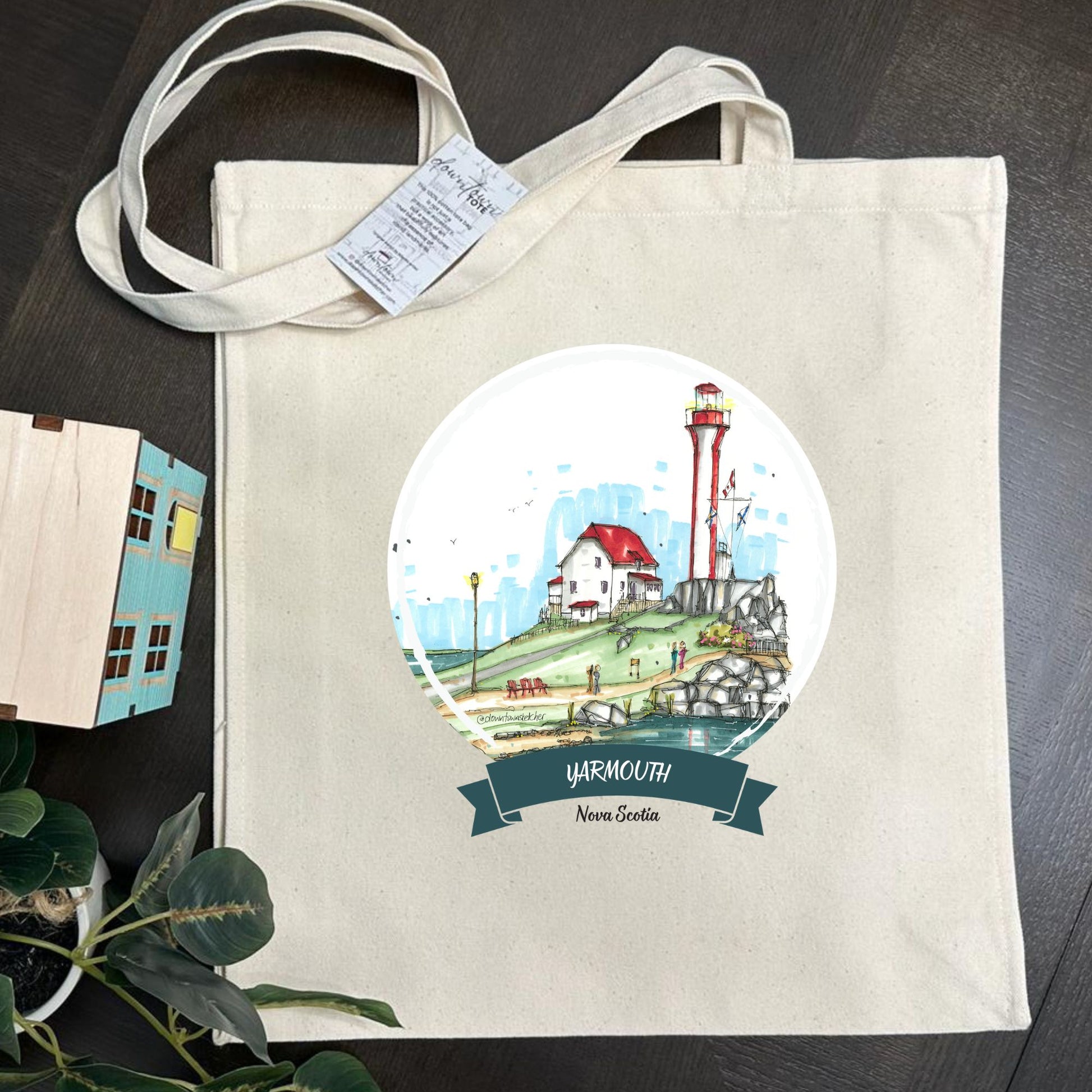 Cape Forchu Lighthouse, Yarmouth - Downtown Tote Tall