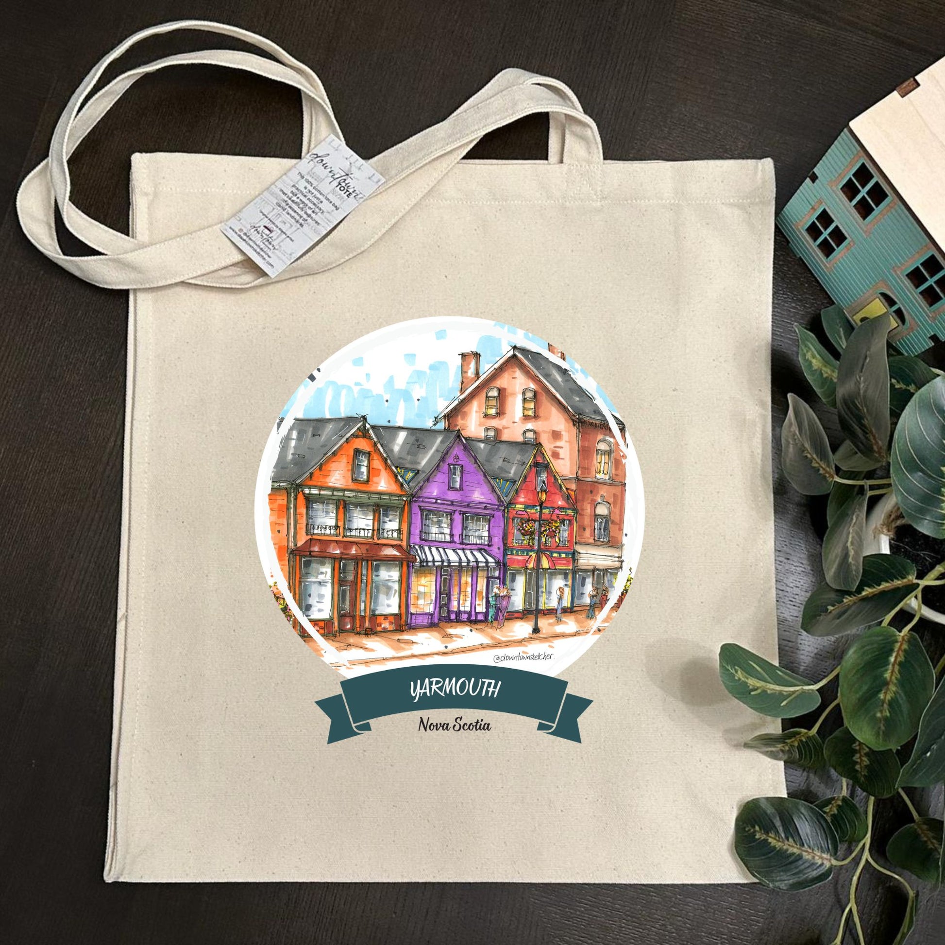 The Three Painted Ladies, Yarmouth - Downtown Tote Tall