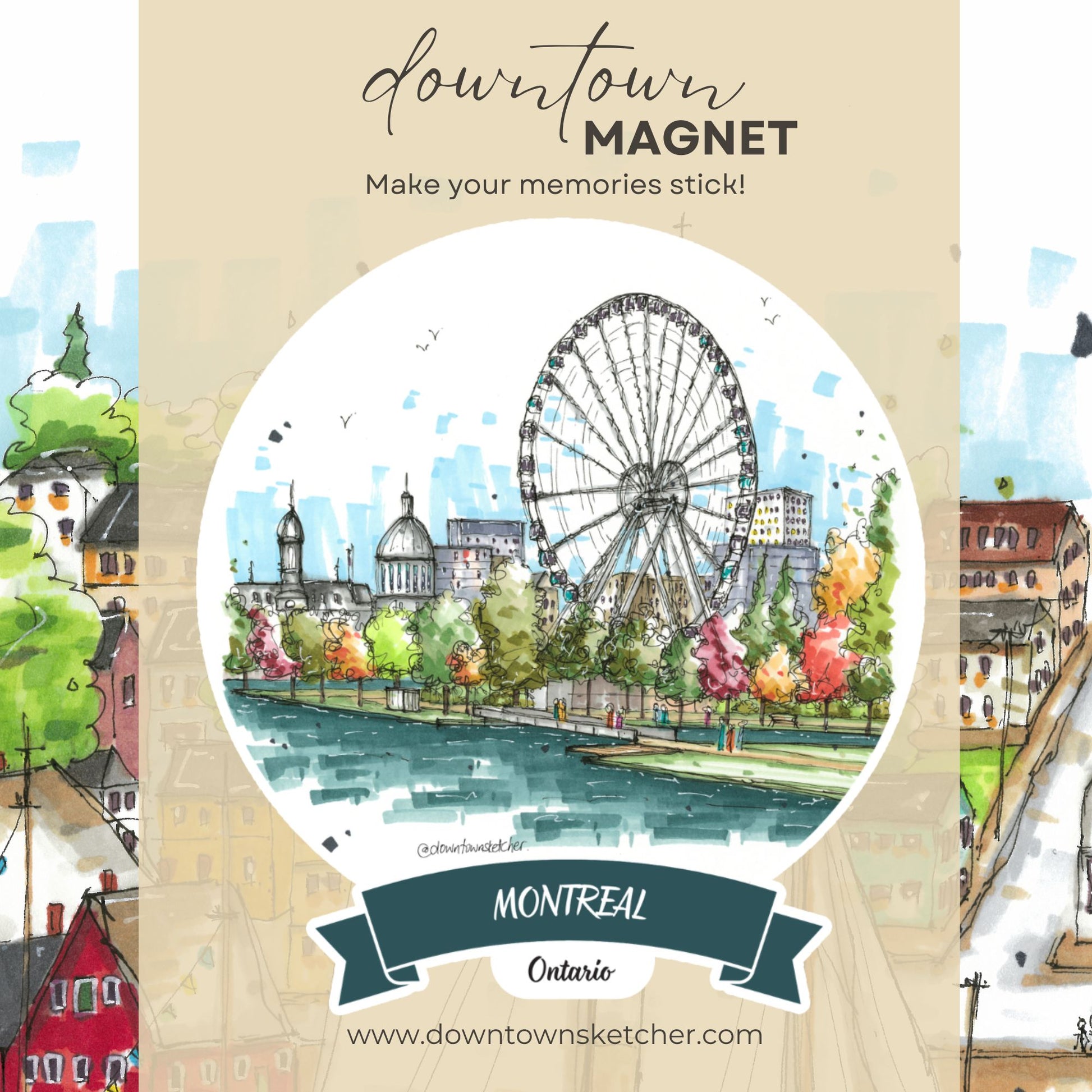 La Grande Roue de Montréal & Marché Bonsecours - Downtown Magnet