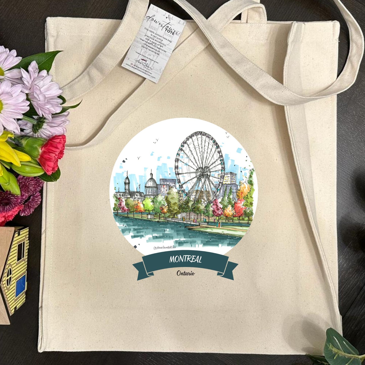 La Grande Roue de Montréal & Marché Bonsecours - Downtown Tote Tall