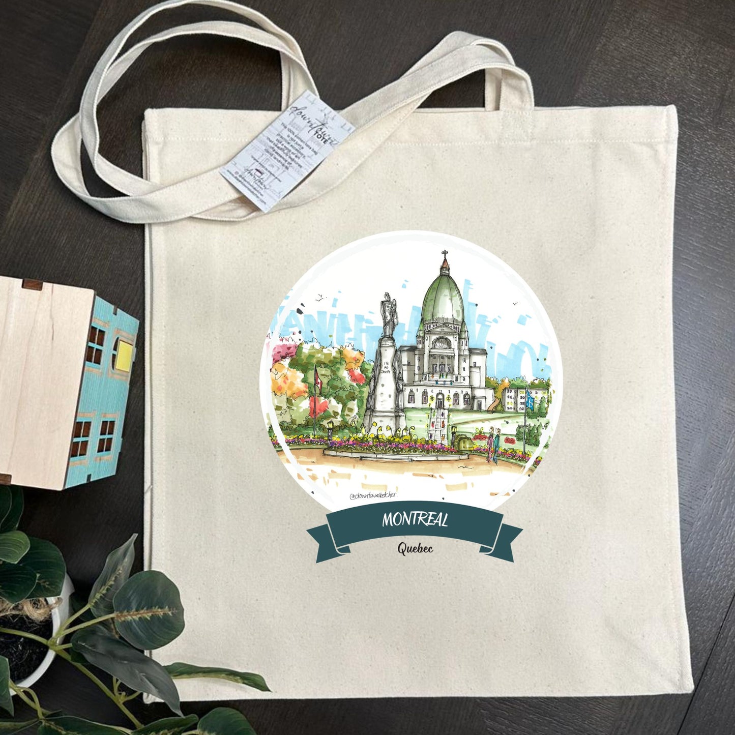 DTS0282 Saint Joseph's Oratory, Mount-Royal, Montreal - Tote Bag - Downtown Sketcher